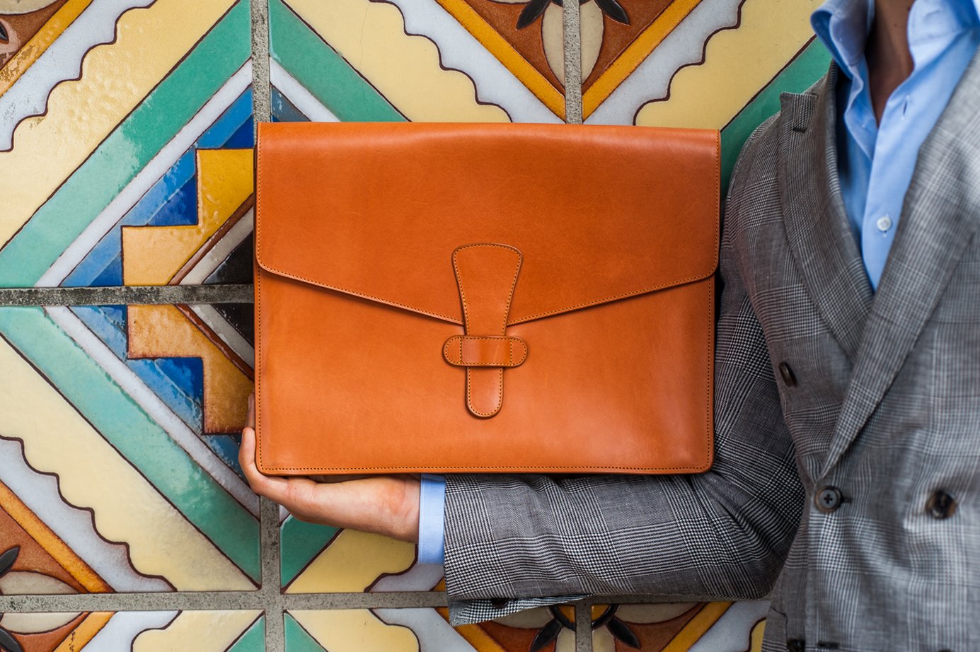 15" Document Case Handmade Leather Portfolio Frank Clegg Leatherworks